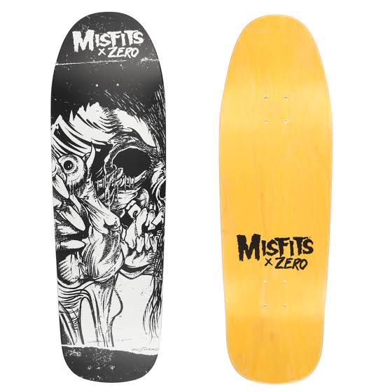 Zero Misfits Evil Eye 9.25 Yellow Cruiser skateboard deck - Garage Daze