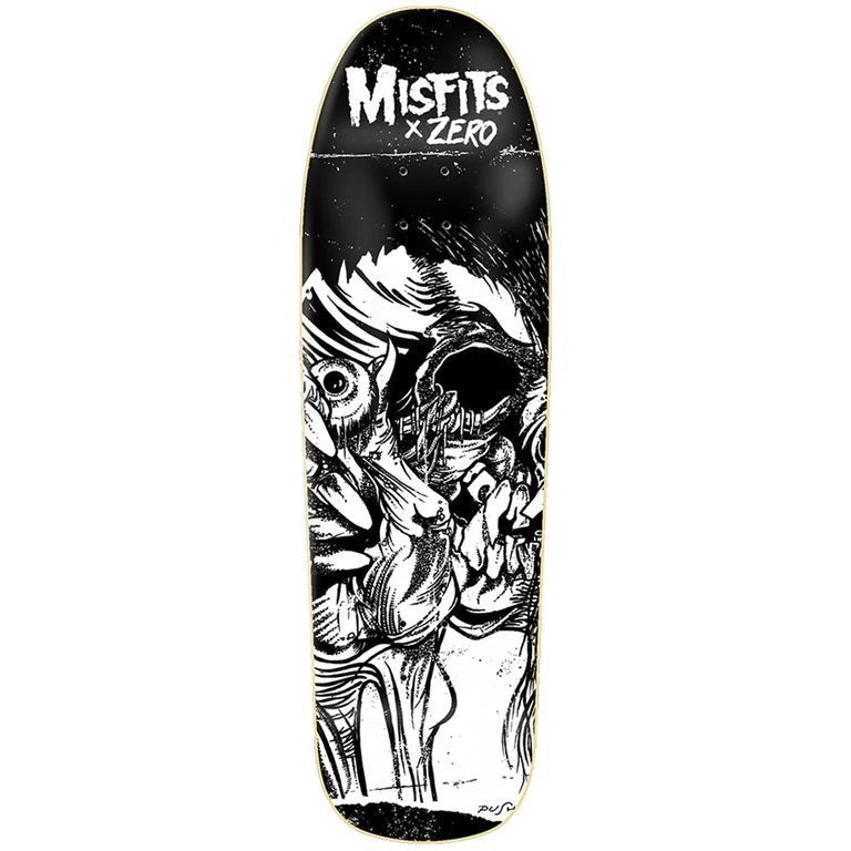 Zero Misfits Evil Eye 9.25 Yellow Cruiser skateboard deck - Garage Daze